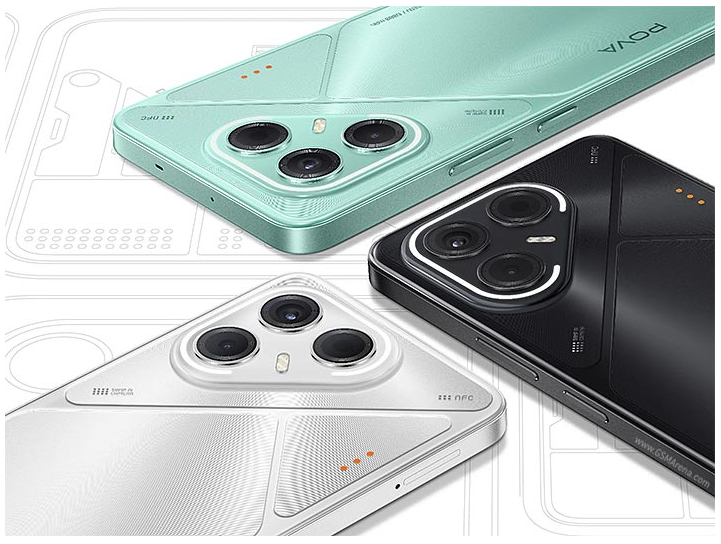 TECNO POVA 7 5G Smartphone – 6.78" FHD+ 144Hz, Dimensity 7300, 16GB RAM (8+8), 256GB, 6000mAh, 45W + 30W Wireless