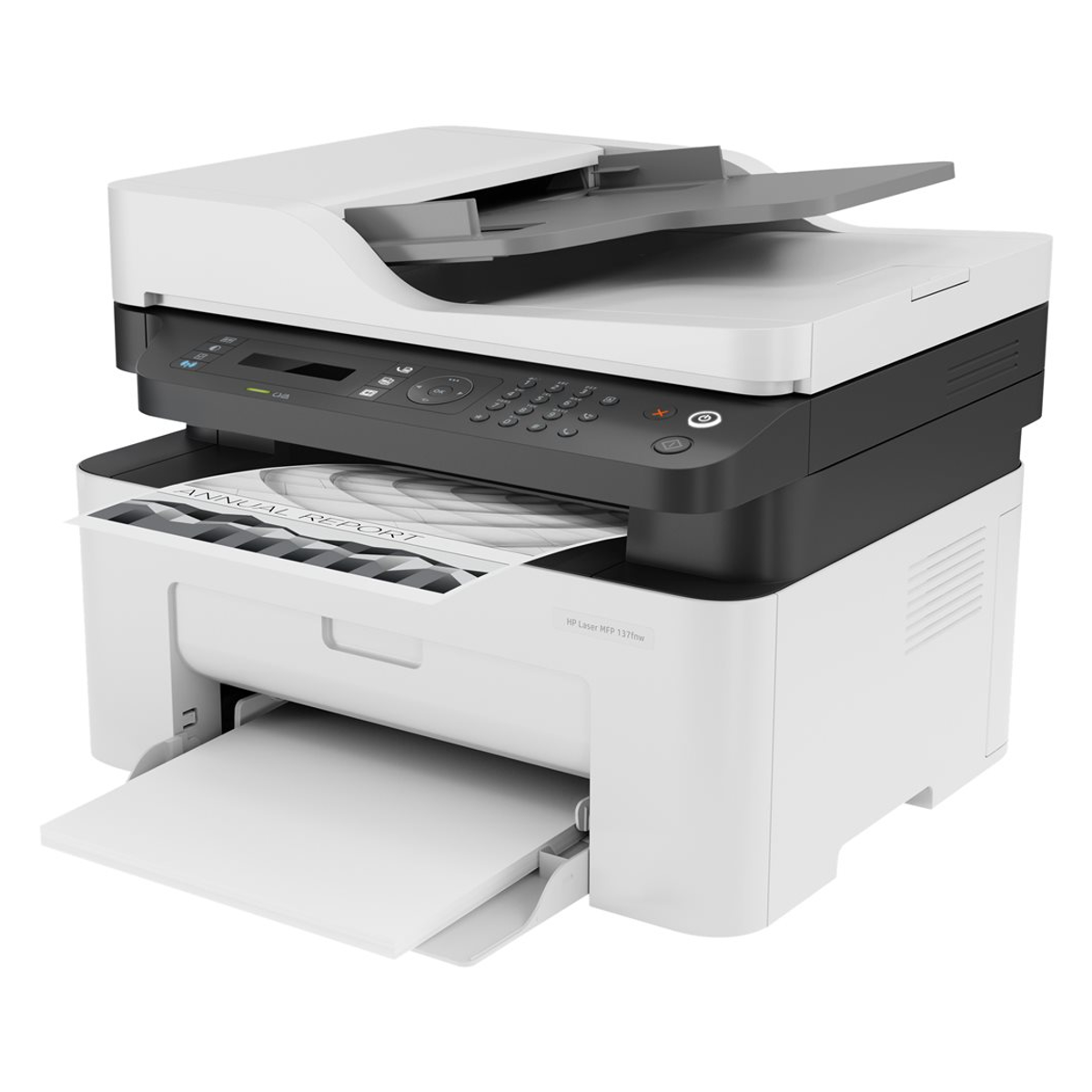 HP Laser MFP 137fnw Printer – Print, Copy, Scan, Fax | Wi-Fi &amp; Ethernet | 21ppm Mono Laser