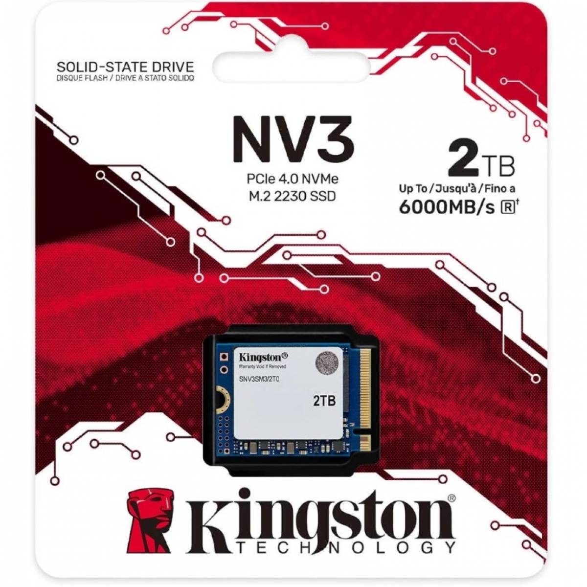 Kingston NV3 2TB M.2 2230 NVMe PCIe Gen 4x4 3D Nand Internal SSD Up to 6000 MB/s