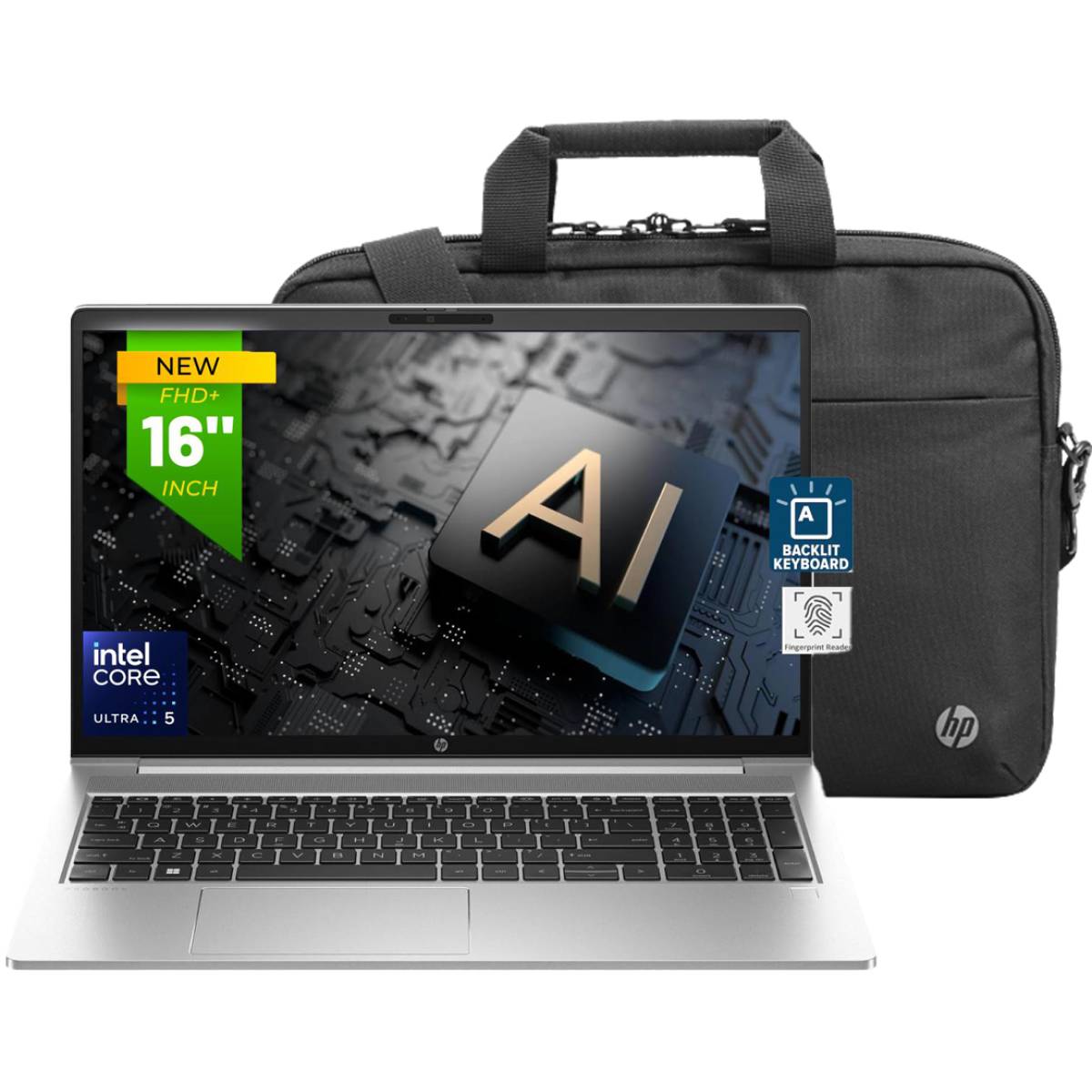 HP ProBook 460 G11 Business Laptop – Intel Core Ultra 5 125U, 8GB DDR5, 512GB SSD, 16" WUXGA IPS, Fingerprint, Business Bag