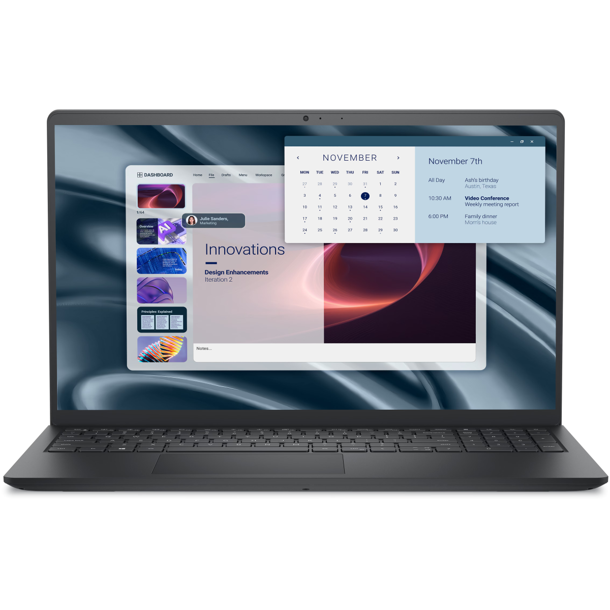 Dell Pro 15 Essential PV15255 Laptop – AMD Ryzen 5 7520U, 8GB LPDDR5, 512GB NVMe SSD, 15.6" FHD 120Hz, Radeon 610M – Carbon Black