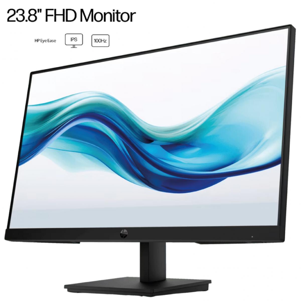 HP 324ph 24" IPS Full HD Monitor – 23.8" FHD (1920×1080), 100Hz, 5ms, Built-in Speakers – Black