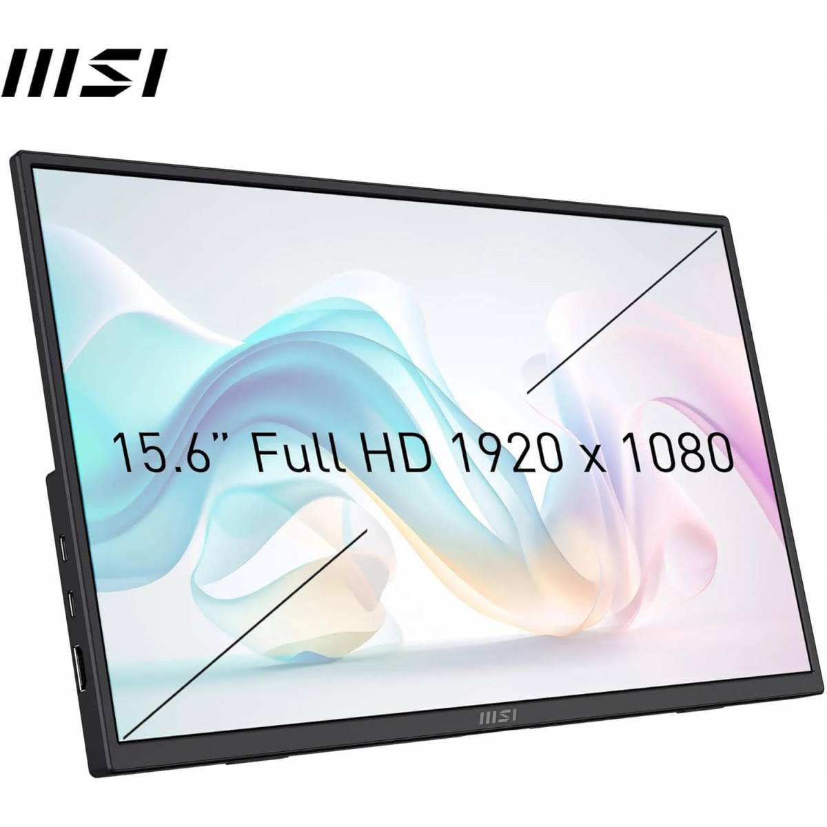 MSI PRO MP165 E6 Portable Monitor – 15.6" FHD IPS Portable Display, 60Hz, 4ms, USB-C & HDMI, Built-in Speaker/Mic – Black