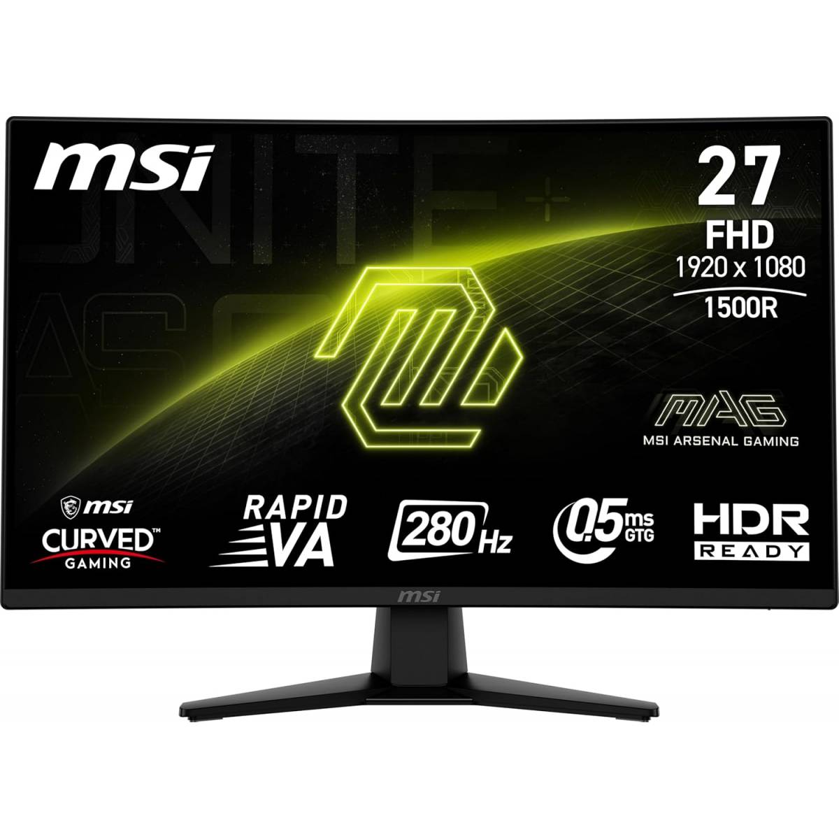 MSI MAG 274CXF Curved Gaming Monitor – 27" FHD Curved 1500R, 280Hz, 0.5ms, AMD FreeSync Premium, HDMI/DP/VGA – 3 Years Warranty