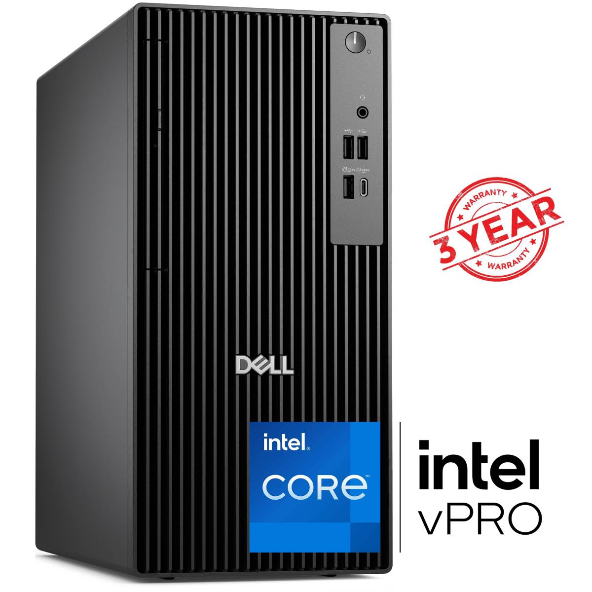 Dell Pro Tower QCT1250 Desktop PC – Intel Core i5-14500 vPro (14th Gen), 8GB DDR5, 512GB SSD, Wi-Fi 6E, Bluetooth 5.3 – 3 Year Warranty