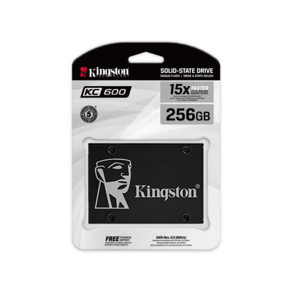 Kingston KC600 256GB SSD – 256GB SATA III 2.5" Internal Solid State Drive
