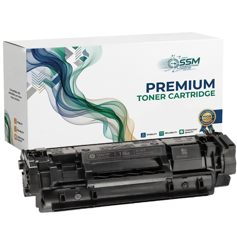 HP 136A Black Toner Cartridge (W1360A) – Compatible with M208dw / M209dw / M211dw / M232dw / M233dw